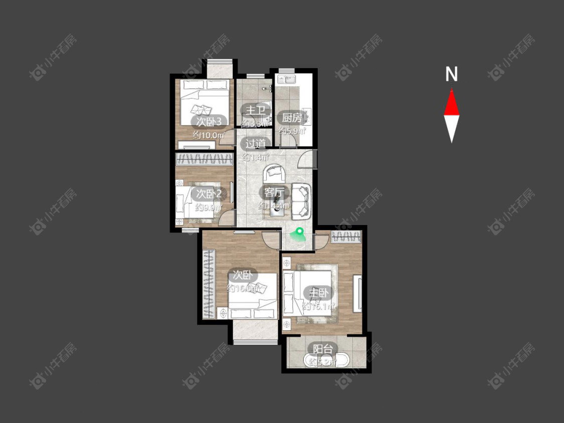 常州米兰阳光在售二手房房源户型图_小牛看房