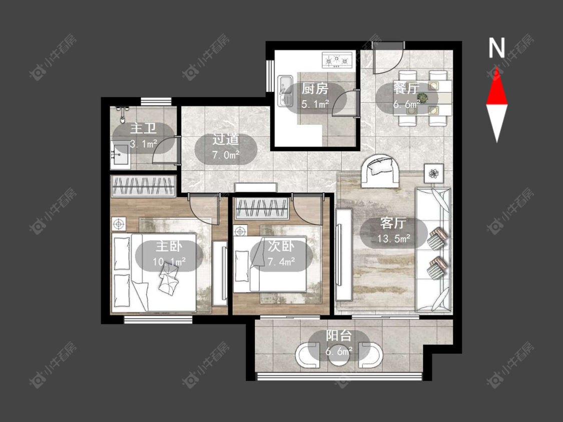 常州观湖名轩在售二手房源户型图_小牛看房