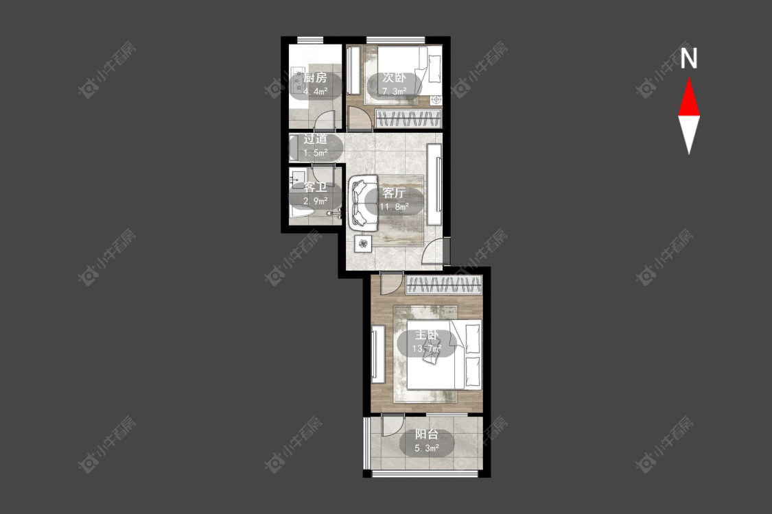 中凉二村房源户型图 常州中凉二村在售二手房源户型图_小牛看房