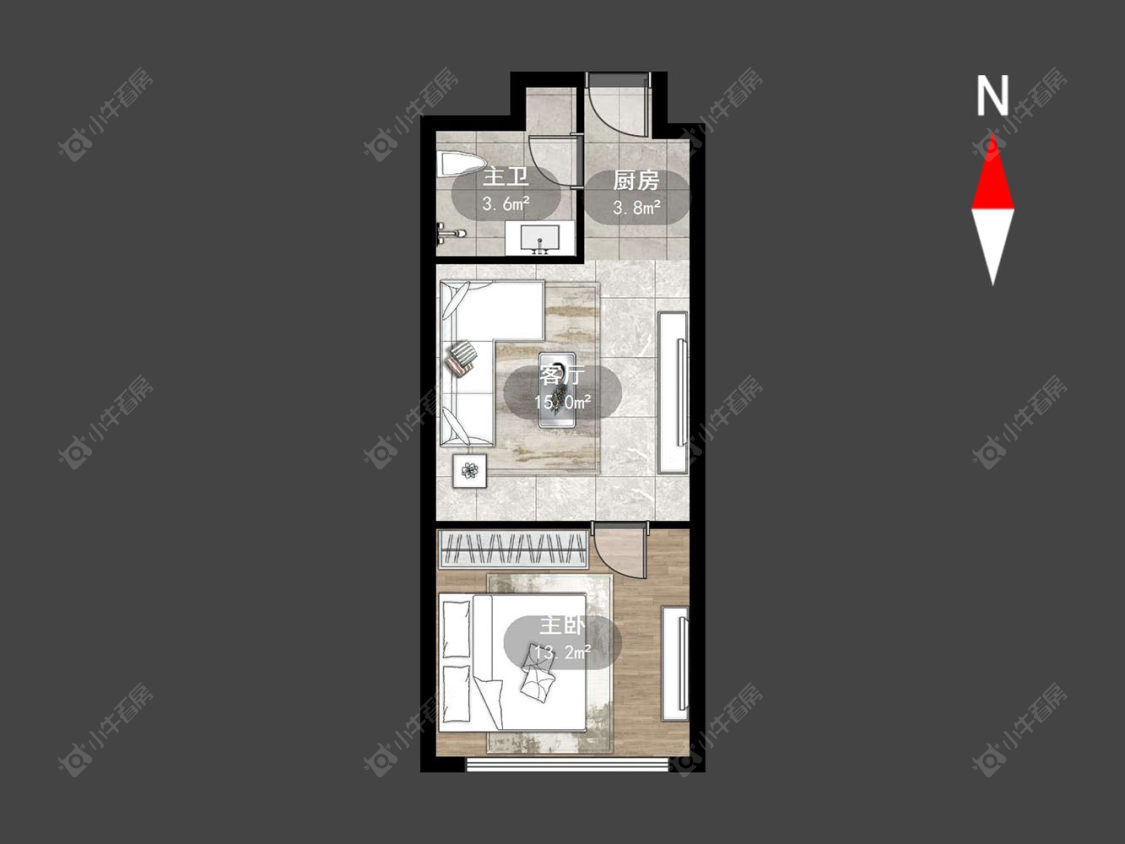 常州亚泰财富中心在售二手房源户型图_小牛看房