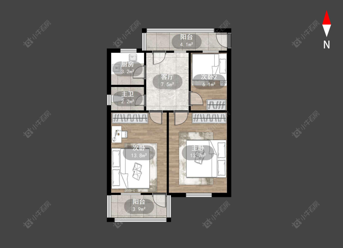 常州元丰巷在售二手房源户型图_小牛看房