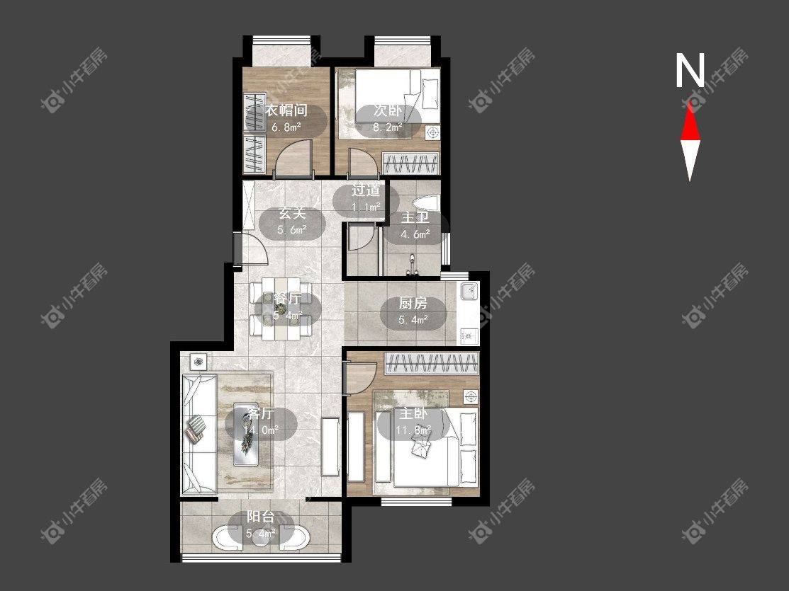 华润国际三期房源室内图 常州华润国际三期在租房源室内图_小牛看房