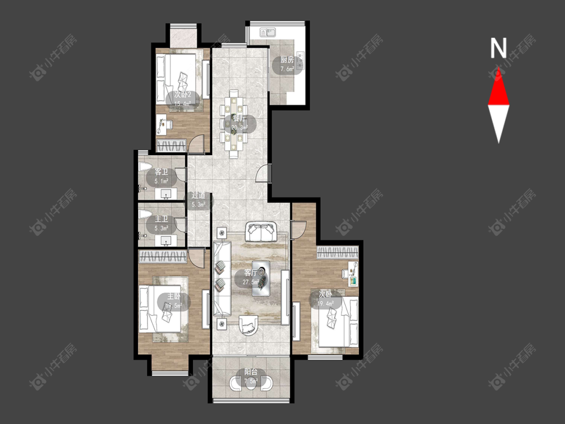 常州太阳花园在售二手房源户型图_小牛看房