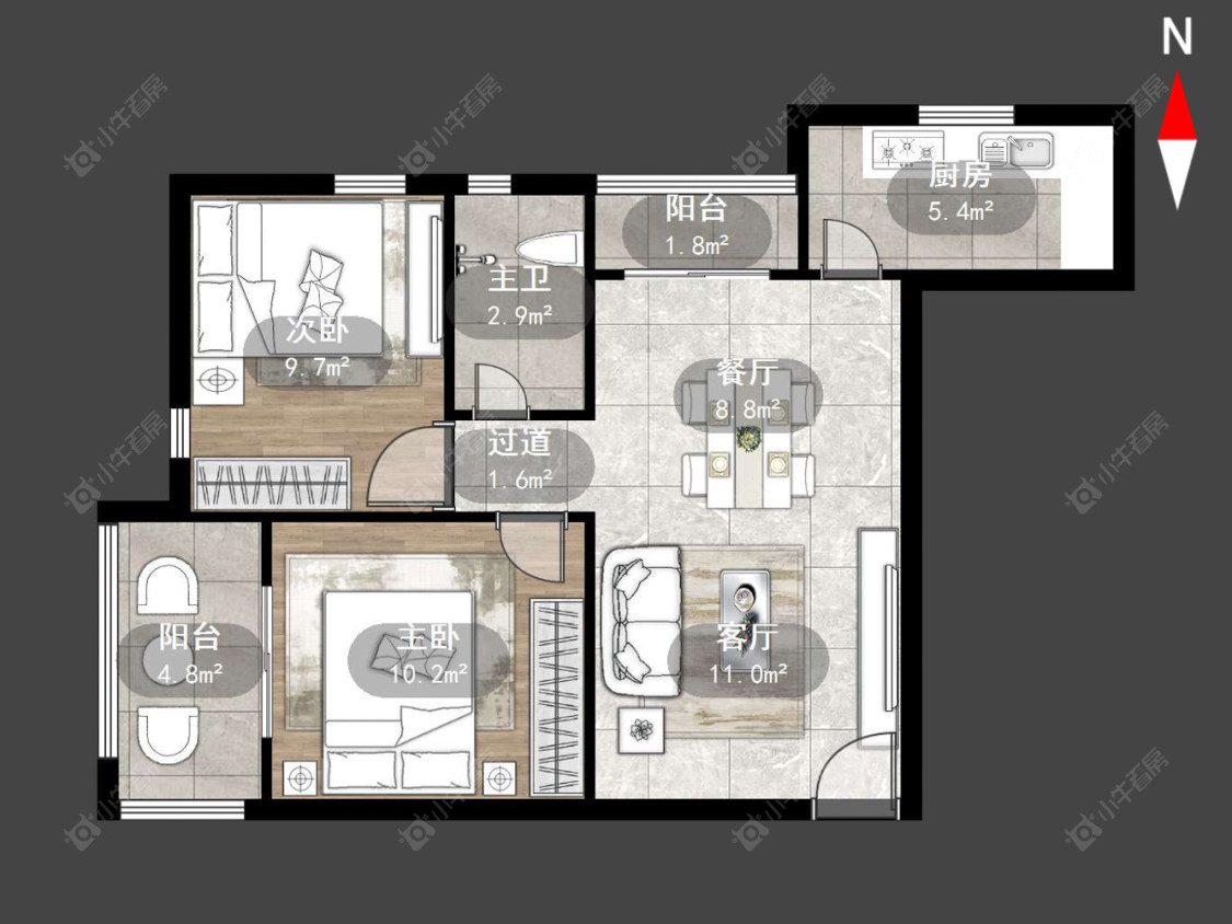 常州京城豪苑北区在售二手房源户型图_小牛看房