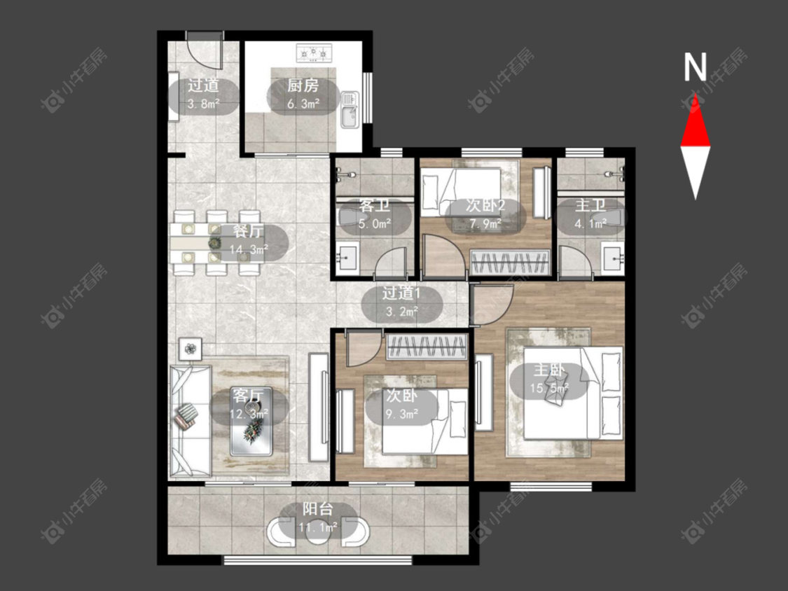 常州东青馨苑在售二手房源户型图_小牛看房
