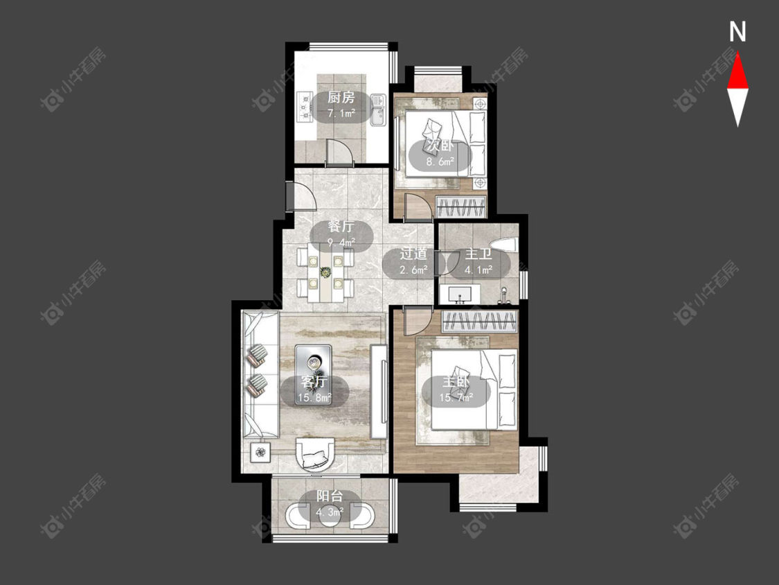 常州梧桐苑西区在售二手房源户型图_小牛看房