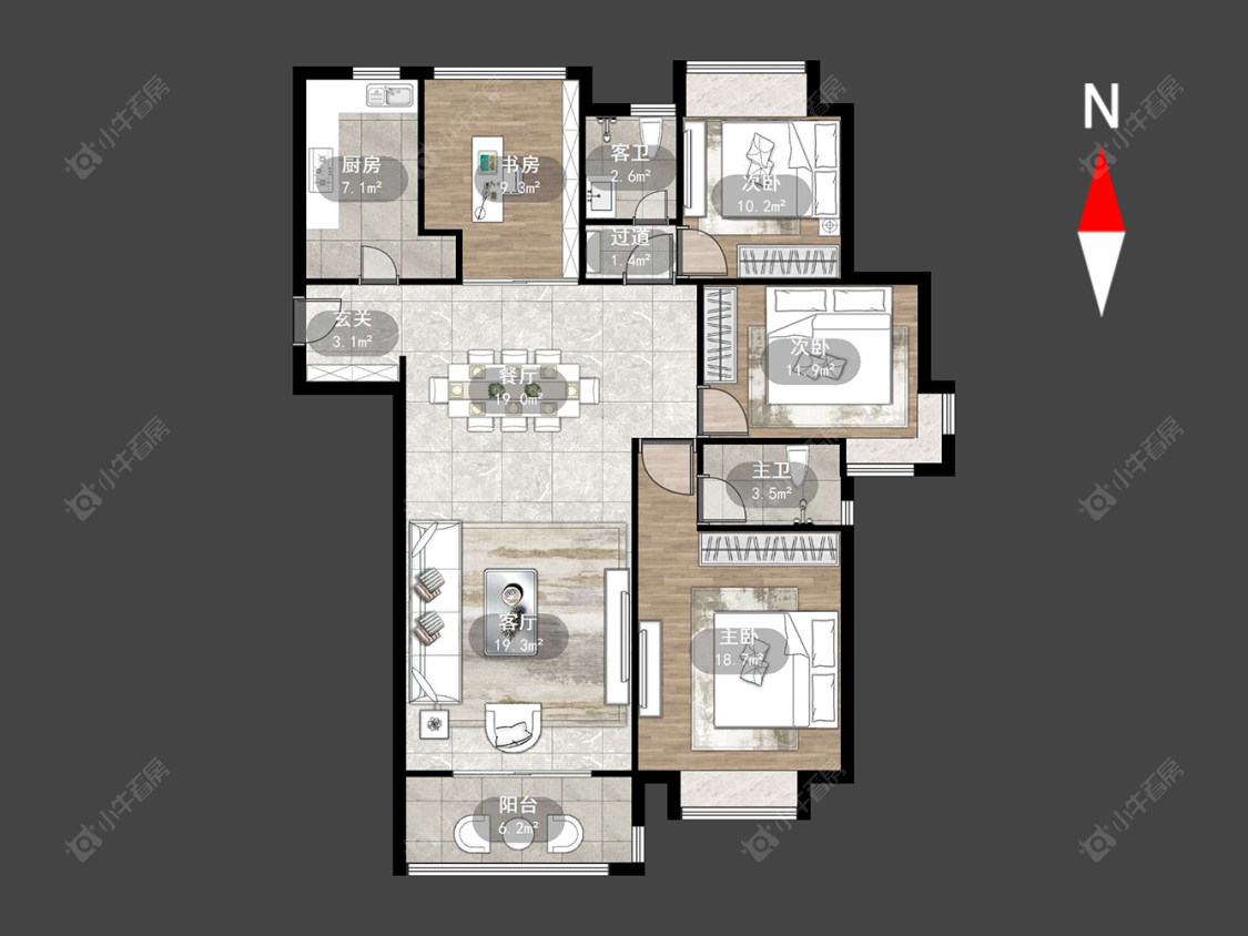 龙湖龙誉城二期房源户型图 常州龙湖龙誉城二期在售二手房源户型图_小牛看房