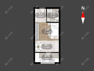 九洲花园四期房源户型图 常州九洲花园四期在租房源户型图_小牛看房