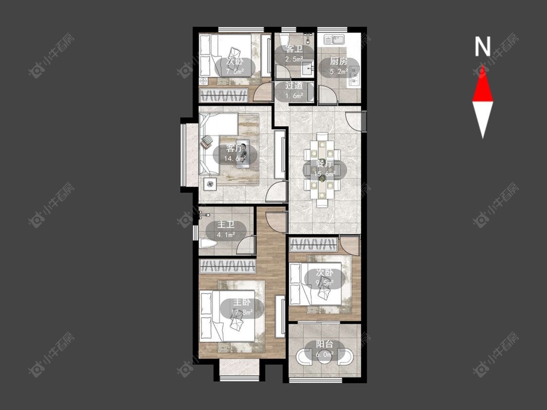 常州路劲城市主场在售二手房源户型图_小牛看房