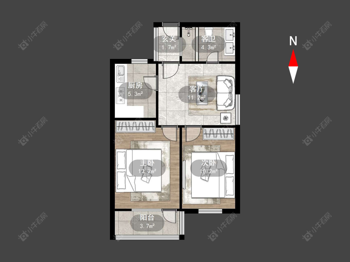 常州红梅西村在售二手房源户型图_小牛看房