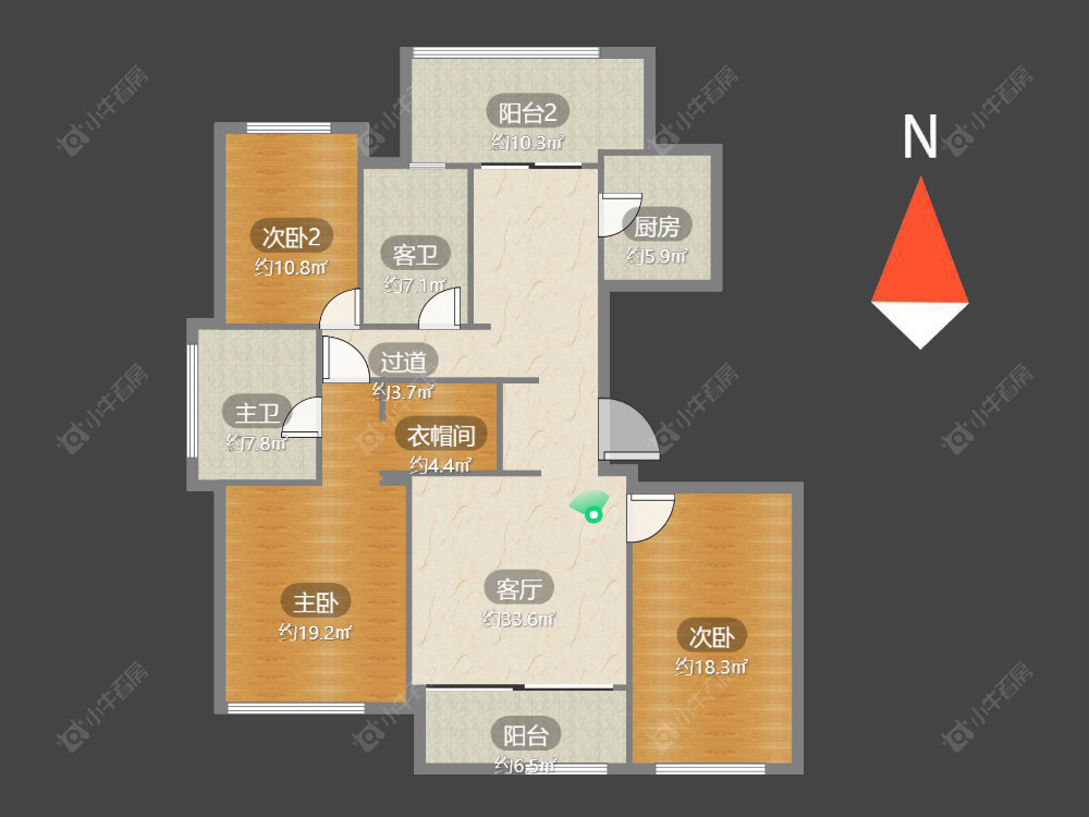 玉兰广场一期房源户型图 常州玉兰广场一期在售二手房源户型图_小牛看房