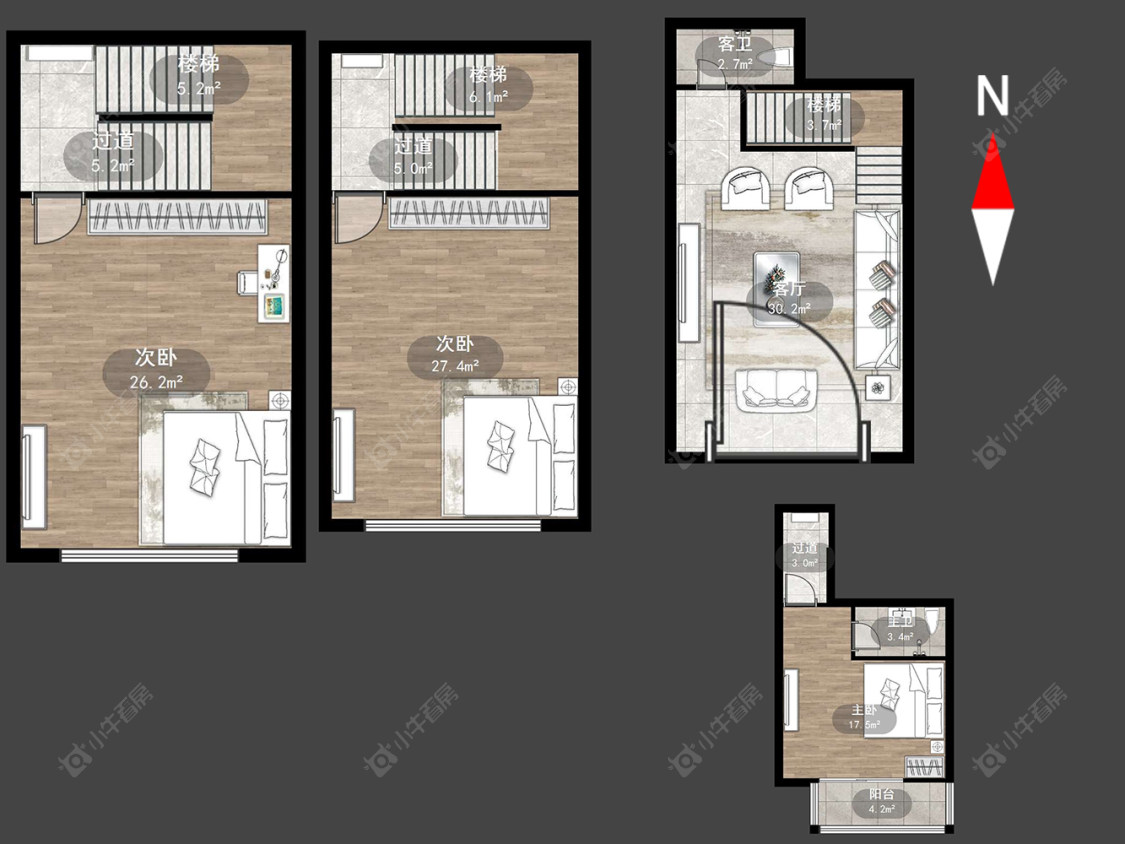 常州中天美墅在售二手房源户型图_小牛看房