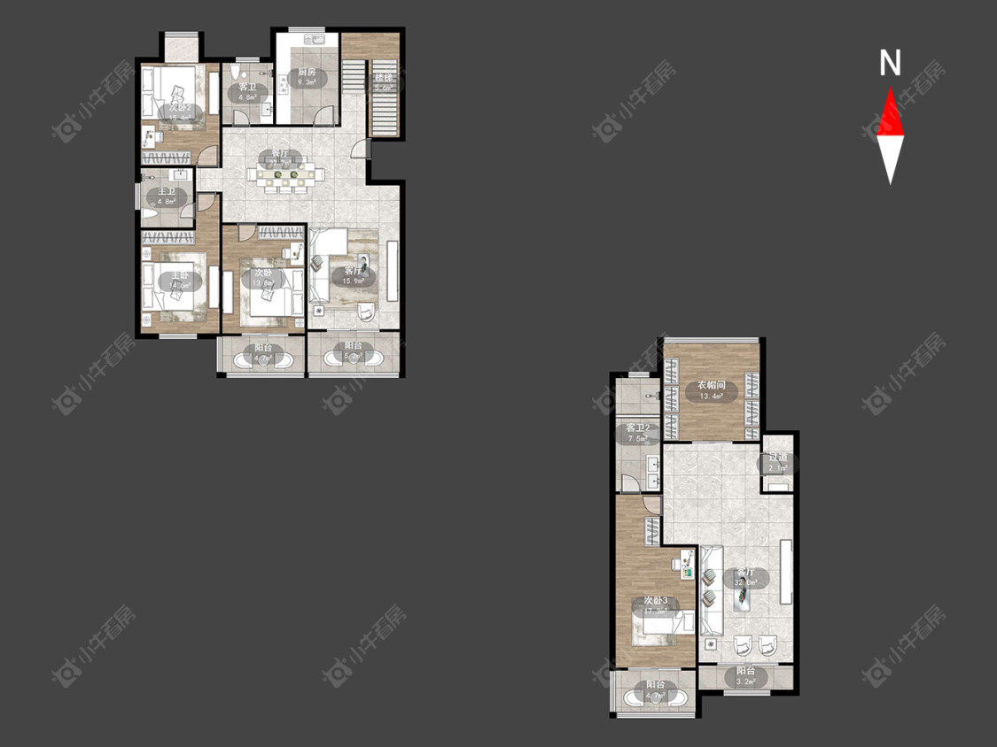 清潭花苑房源户型图 常州清潭花苑在售二手房源户型图_小牛看房