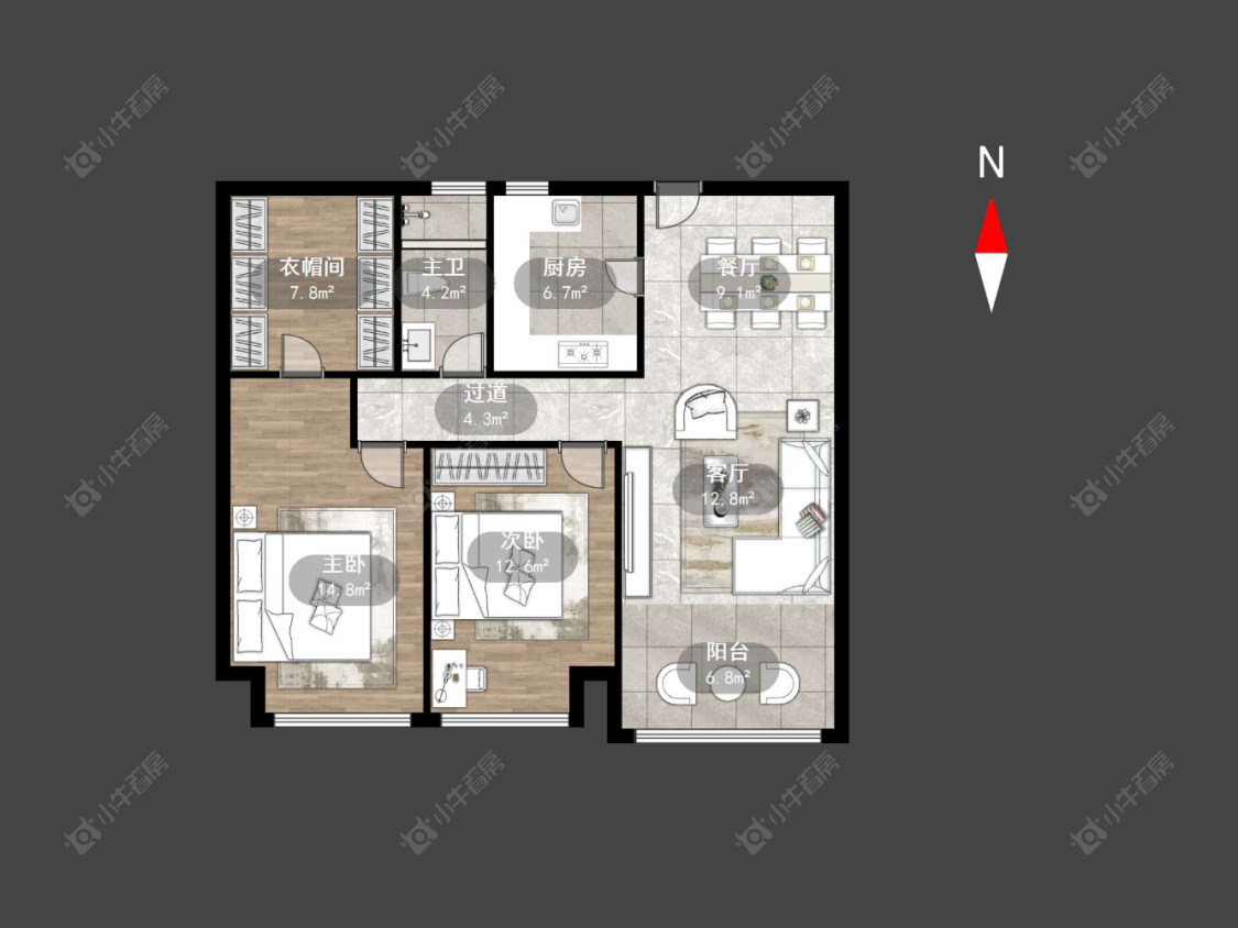九龙仓时代上院房源户型图 常州九龙仓时代上院在售二手房源户型图_小牛看房