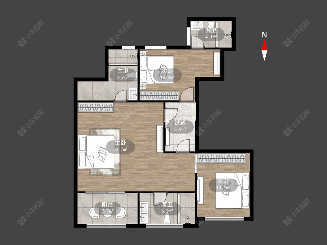 栖湖春秋房源户型图 常州栖湖春秋在售二手房源户型图_小牛看房