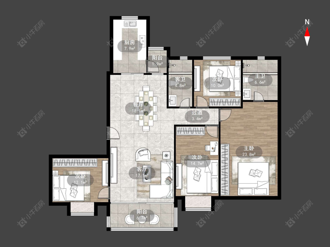 常州恒大悦府在售二手房源户型图_小牛看房