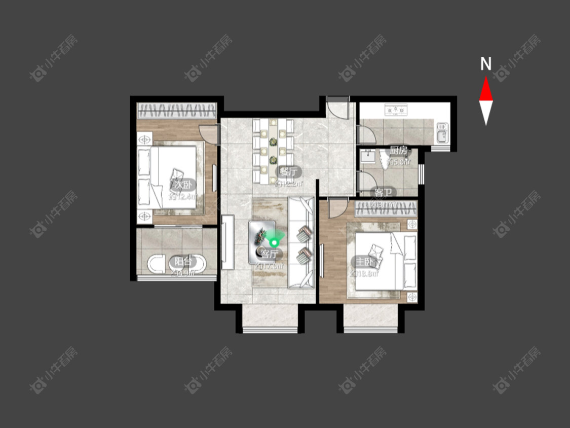 凯旋城东区房源户型图 常州凯旋城东区在售二手房源户型图_小牛看房