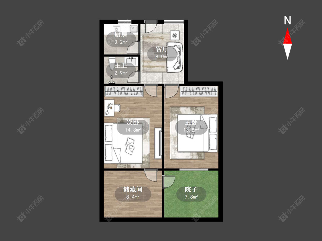 常州清潭五村在售二手房源户型图_小牛看房