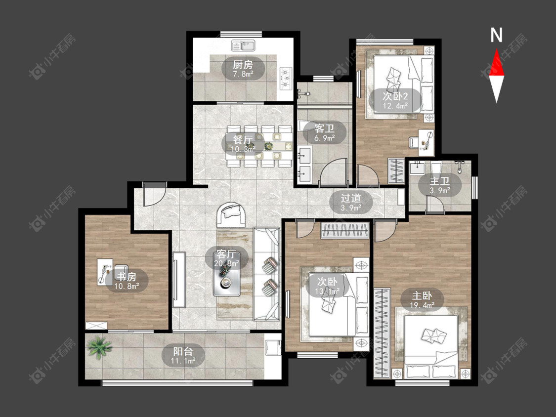常州路劲雅居乐城市万象在售二手房源户型图_小牛看房
