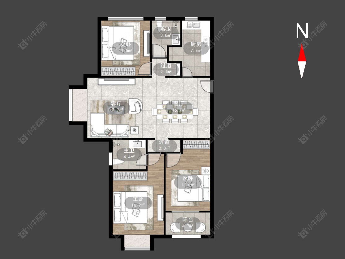 常州高成天鹅湖在售二手房源户型图_小牛看房