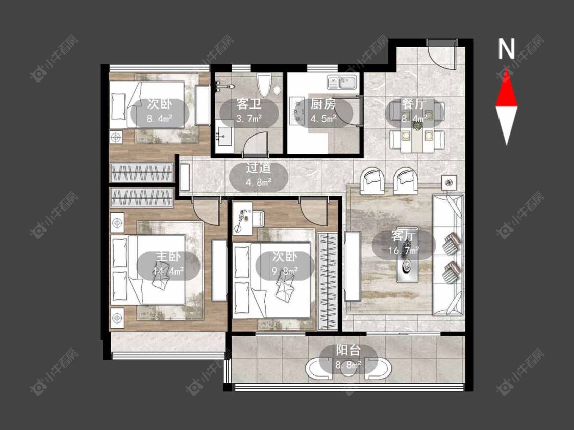 中梁前黄壹号院房源户型图 常州中梁前黄壹号院在售二手房源户型图_小牛看房