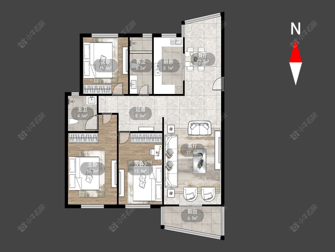 蓝色港湾花园房源户型图 常州蓝色港湾花园在售二手房源户型图_小牛看房