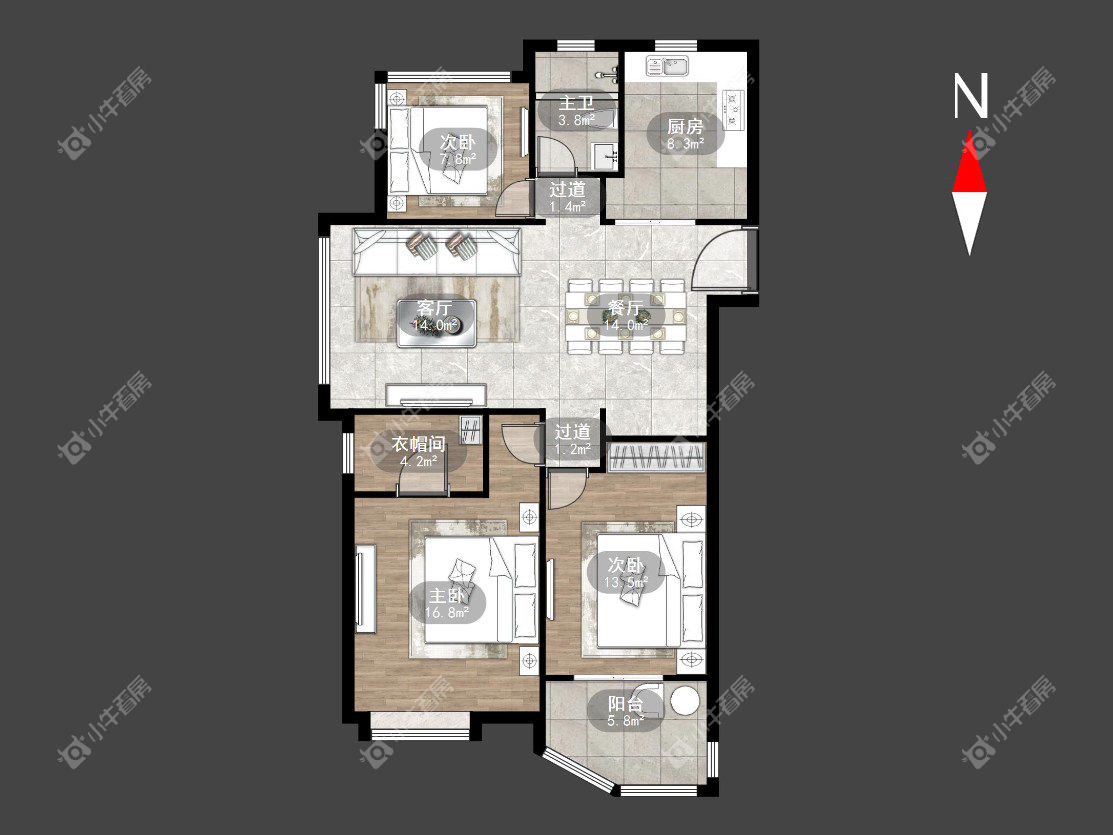 天翼御品苑房源户型图 常州天翼御品苑在租房源户型图_小牛看房