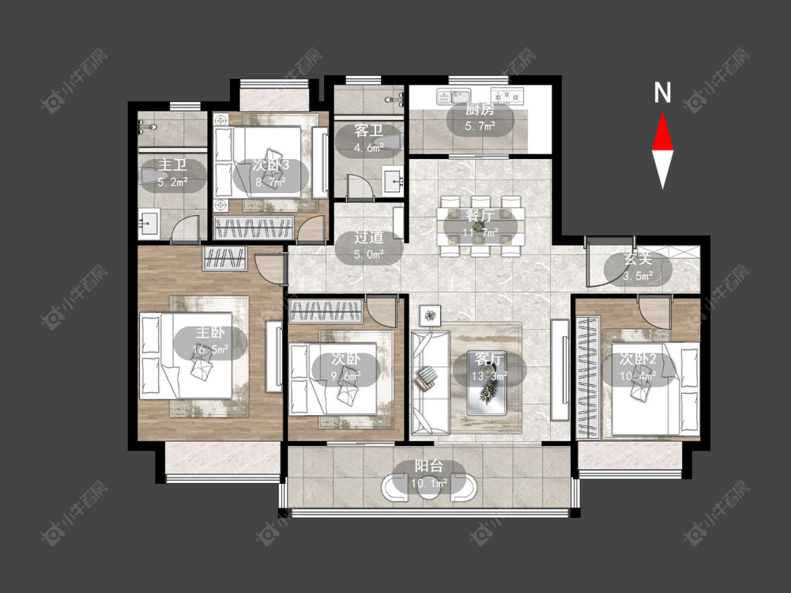 常州旭辉铂悦天宁在售二手房源户型图_小牛看房