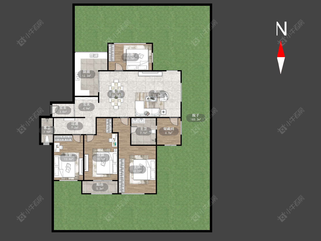 常州华润国际一期在售二手房源户型图_小牛看房