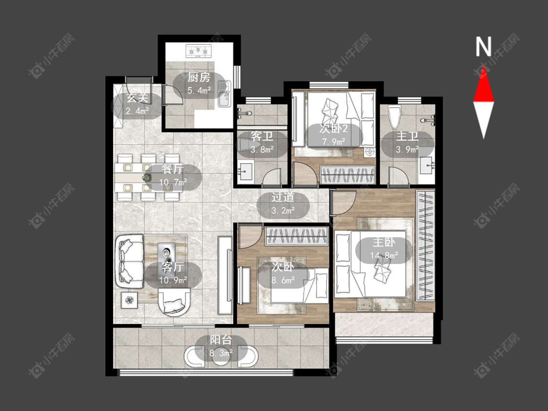 常州绿地香港名墩道在售二手房源户型图_小牛看房