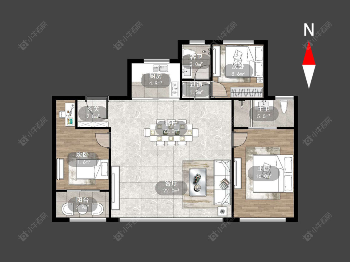 常州嘉宏一江风华在售二手房源户型图_小牛看房
