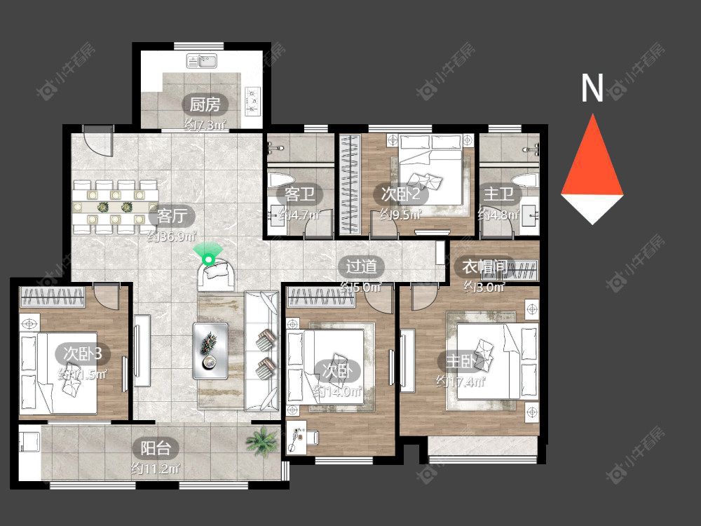 常州新城桃李郡在售二手房源户型图_小牛看房