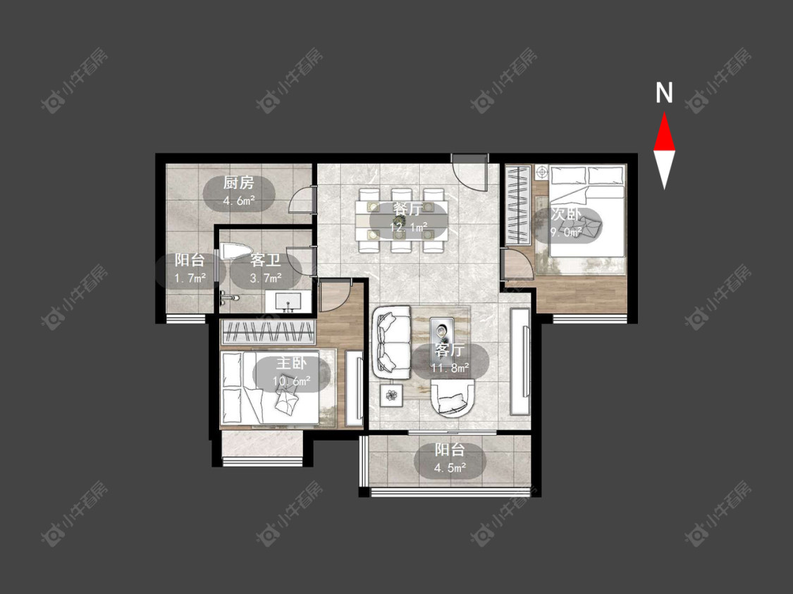 常州聚缘雅居在售二手房源户型图_小牛看房