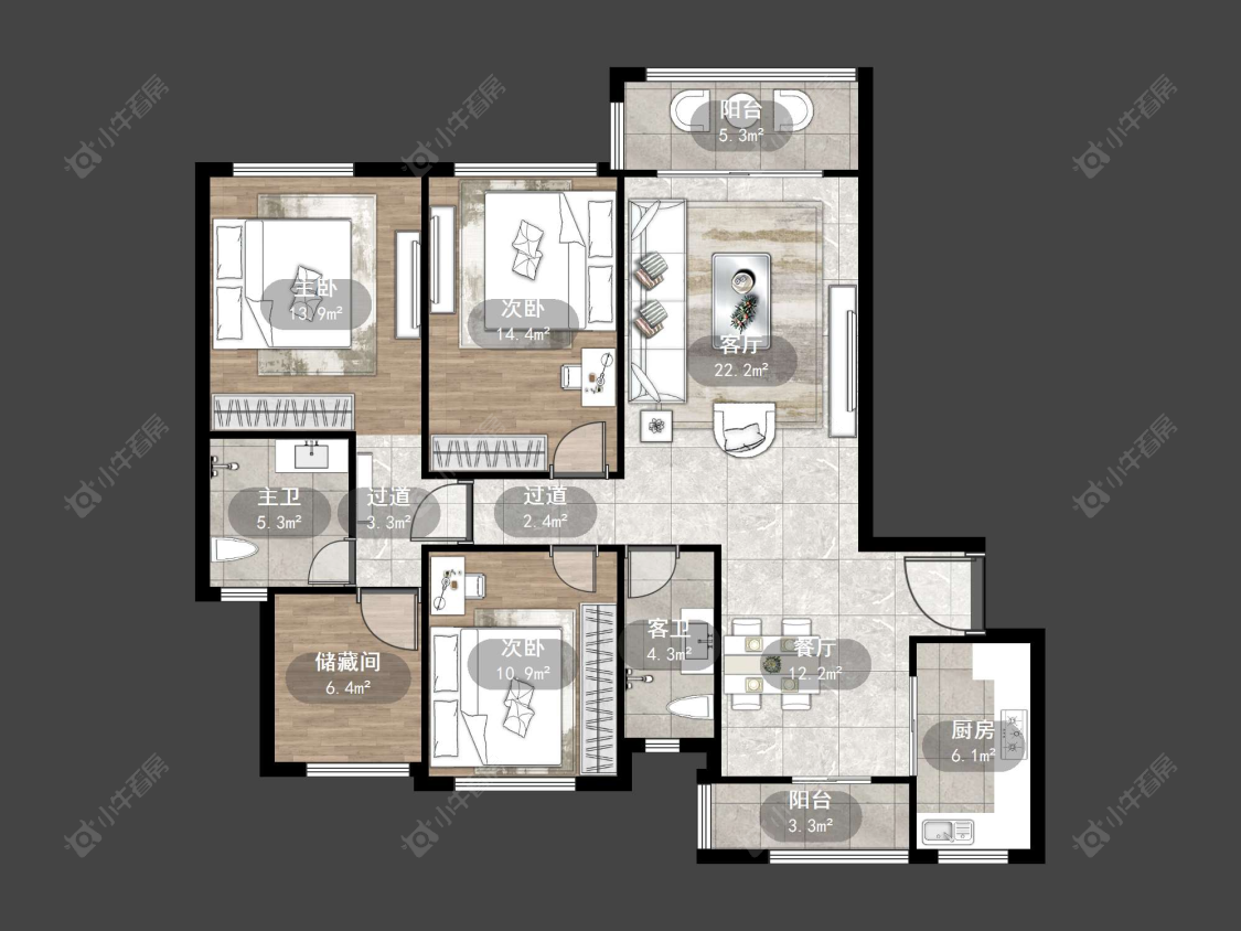 丹阳信达香堤国际在售二手房源户型图_小牛看房