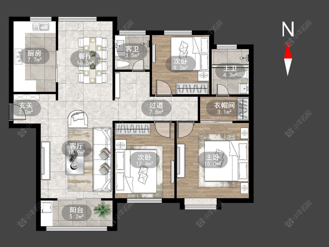 华润国际三期房源户型图 常州华润国际三期在售二手房源户型图_小牛看房