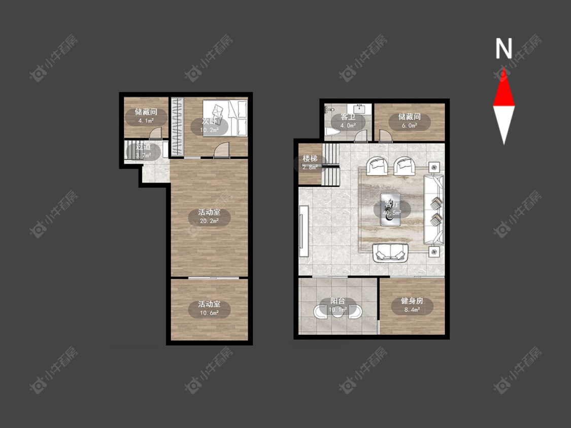 常州龙湖香醍漫步别墅区在售二手房源户型图_小牛看房