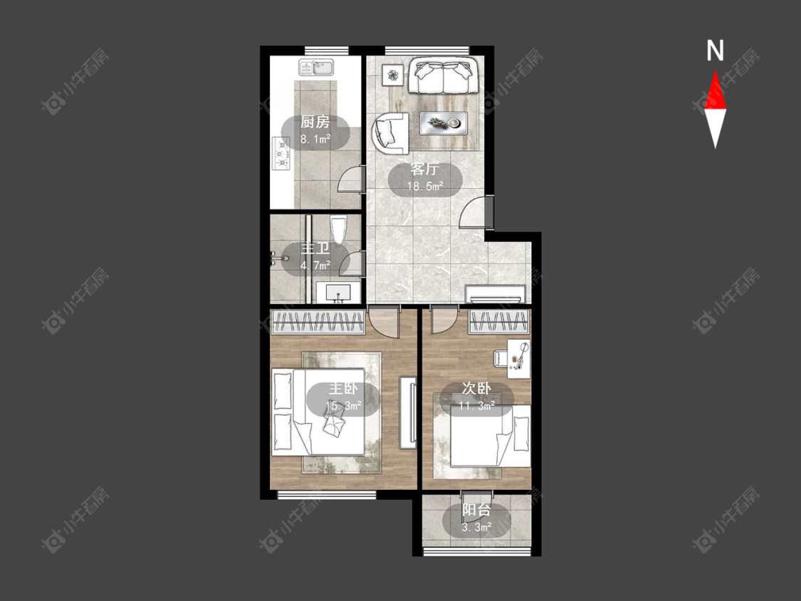 常州花园华丰苑在售二手房源户型图_小牛看房