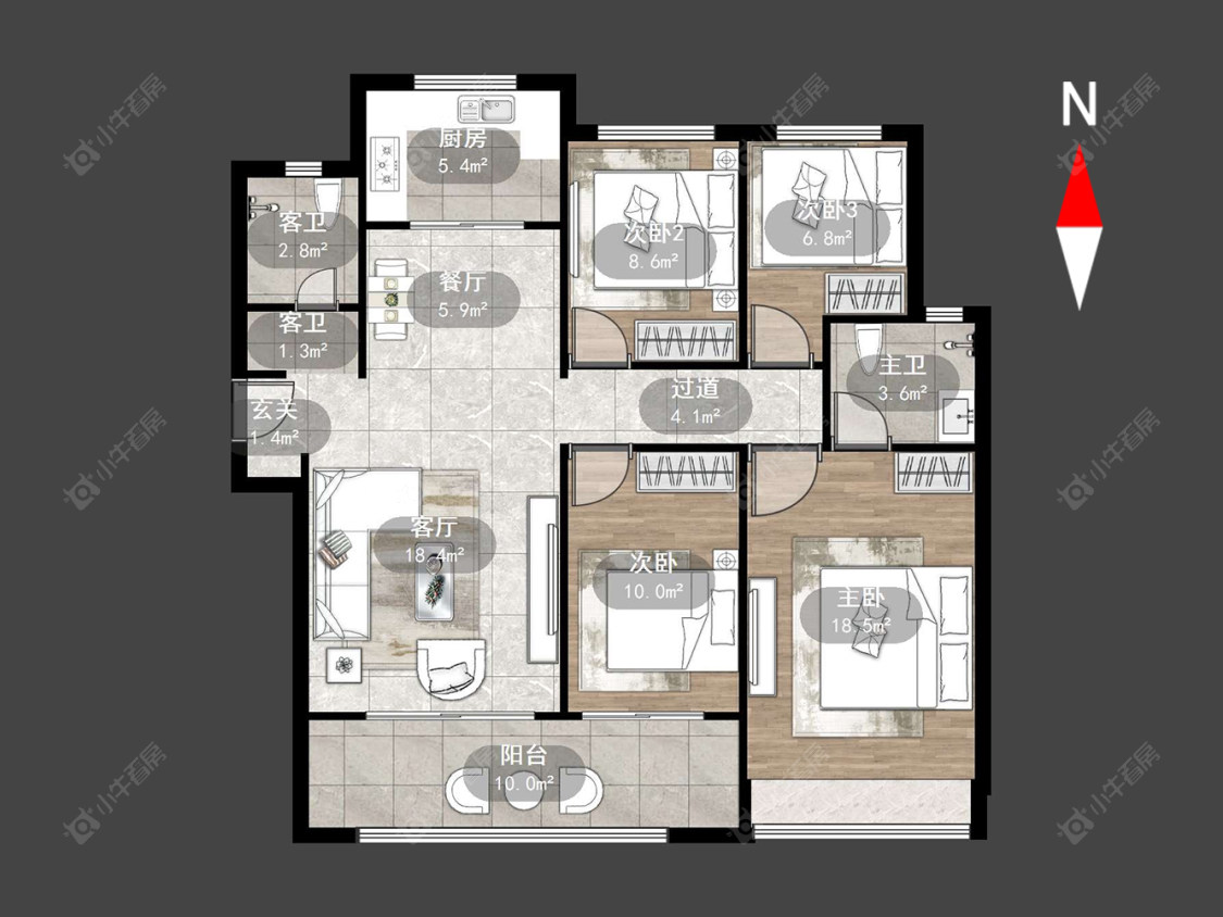 常州雅居乐熙悦府在售二手房源户型图_小牛看房