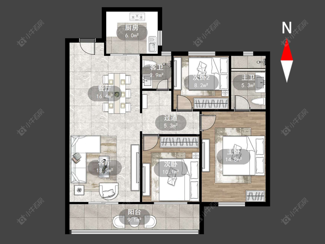 常州山水雅居在售二手房源户型图_小牛看房