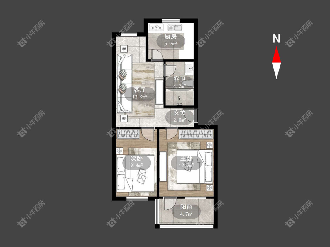 常州锦绣花园在租房源户型图_小牛看房