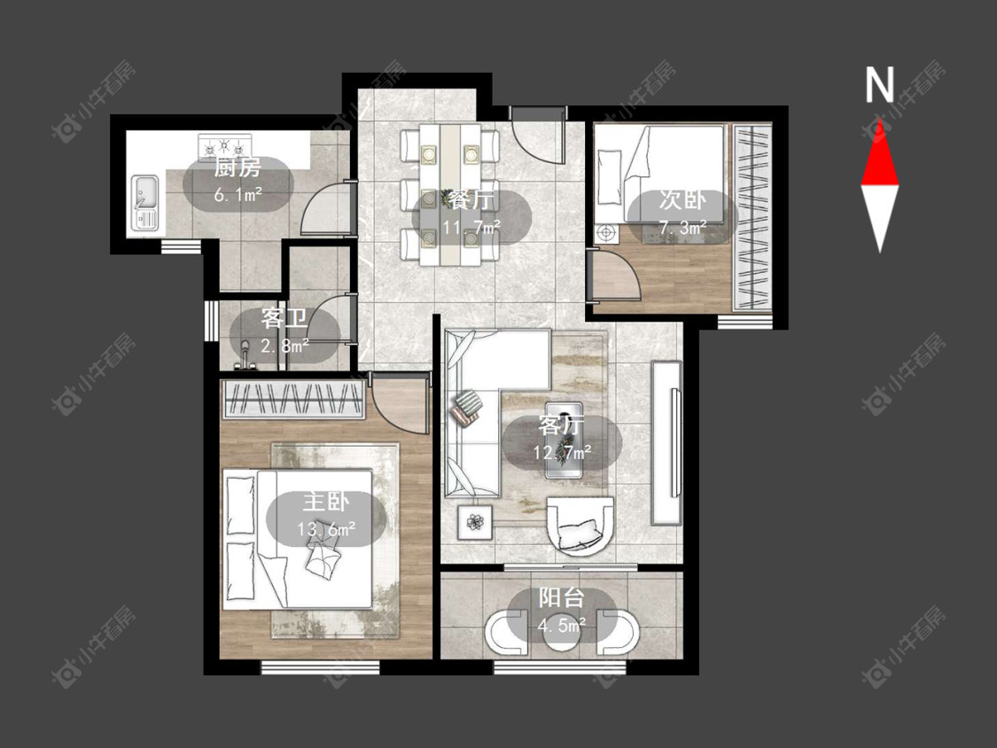 常州新城香悦半岛南区在售二手房源户型图_小牛看房