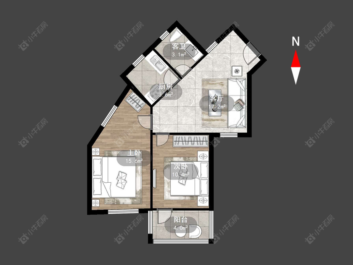 常州翠竹新村南区在售二手房源户型图_小牛看房