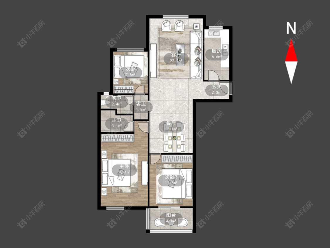 常州天禄西阆苑在售二手房源户型图_小牛看房