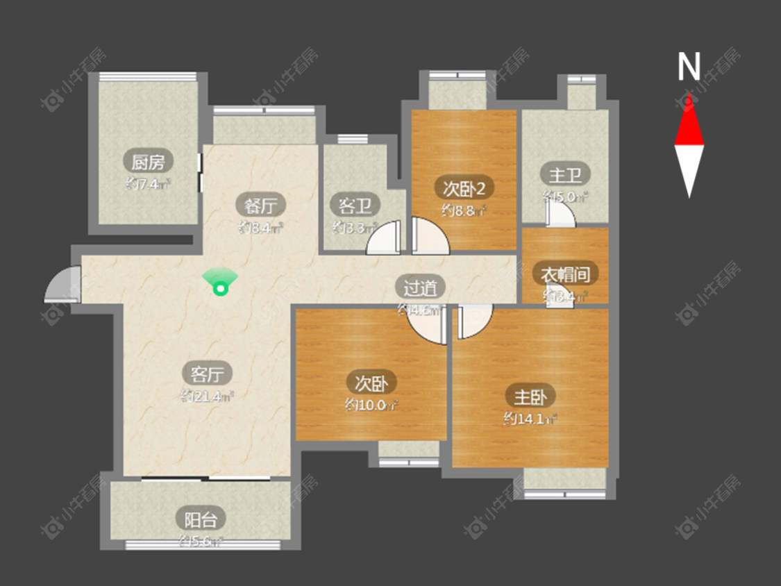 常州世茂香槟湖一期在售二手房源户型图_小牛看房