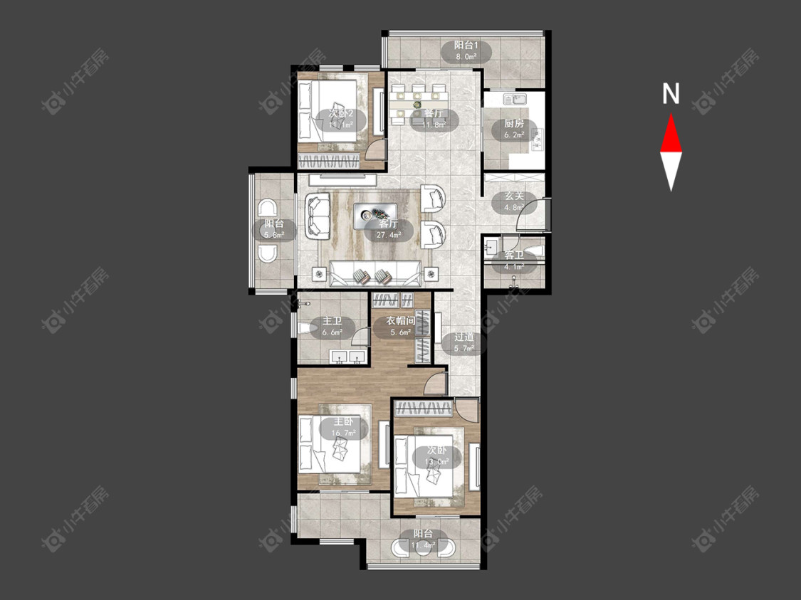 常州新城首府在售二手房源户型图_小牛看房