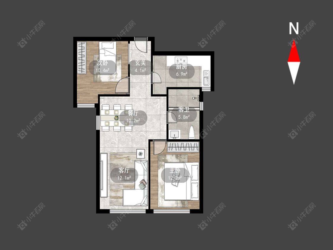 常州金百国际在售二手房源户型图_小牛看房