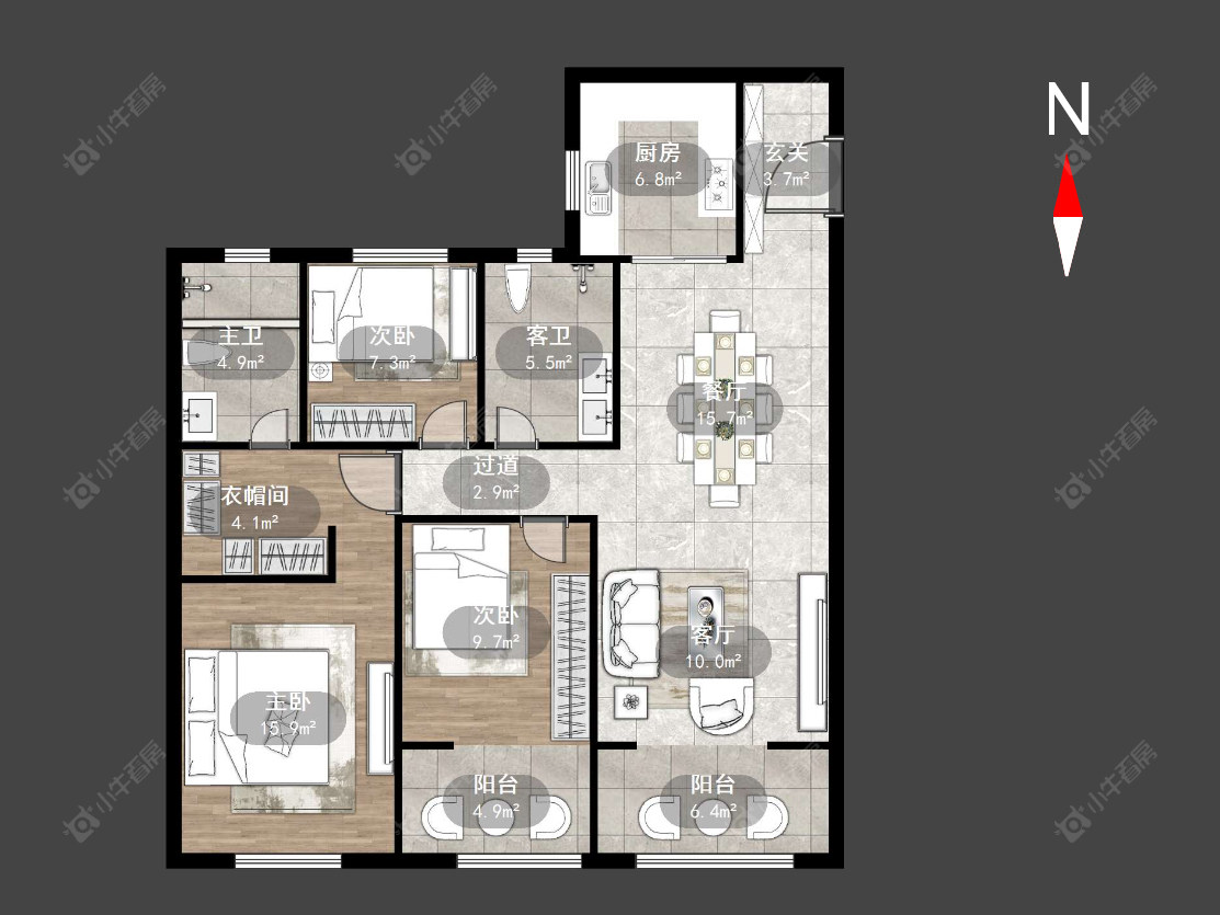 常州泰和之春在售二手房源户型图_小牛看房