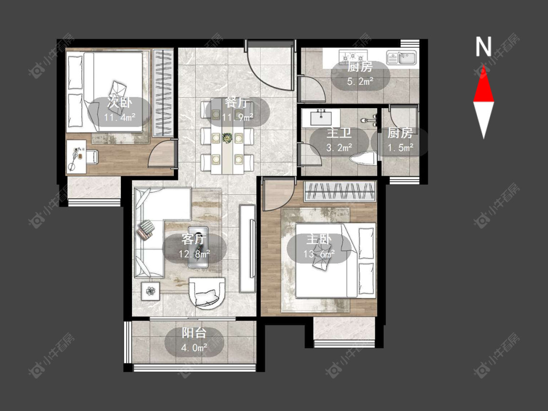 常州五洲国际在售二手房源户型图_小牛看房