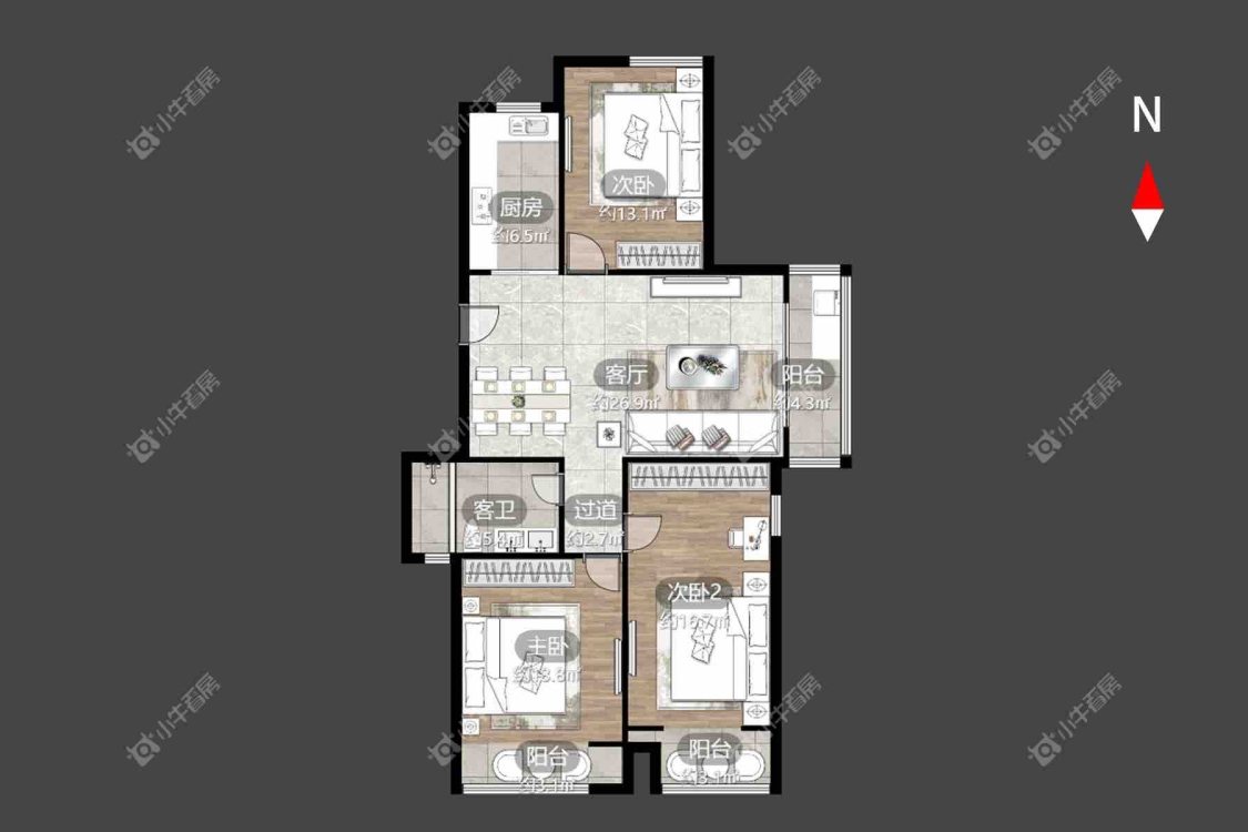 新城南都花海房源户型图 常州新城南都花海在租房源户型图_小牛看房