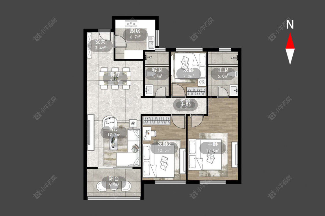 玉兰广场五期房源户型图 常州玉兰广场五期在售二手房源户型图_小牛看房
